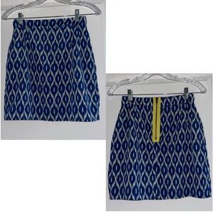 Annabella Women’s Blue and White Mini Skirt, Size Small
